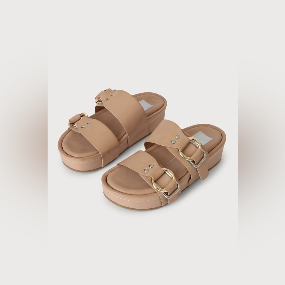 Dolce Vita Cici Blush Stella Buckled Platform Slide Sandals